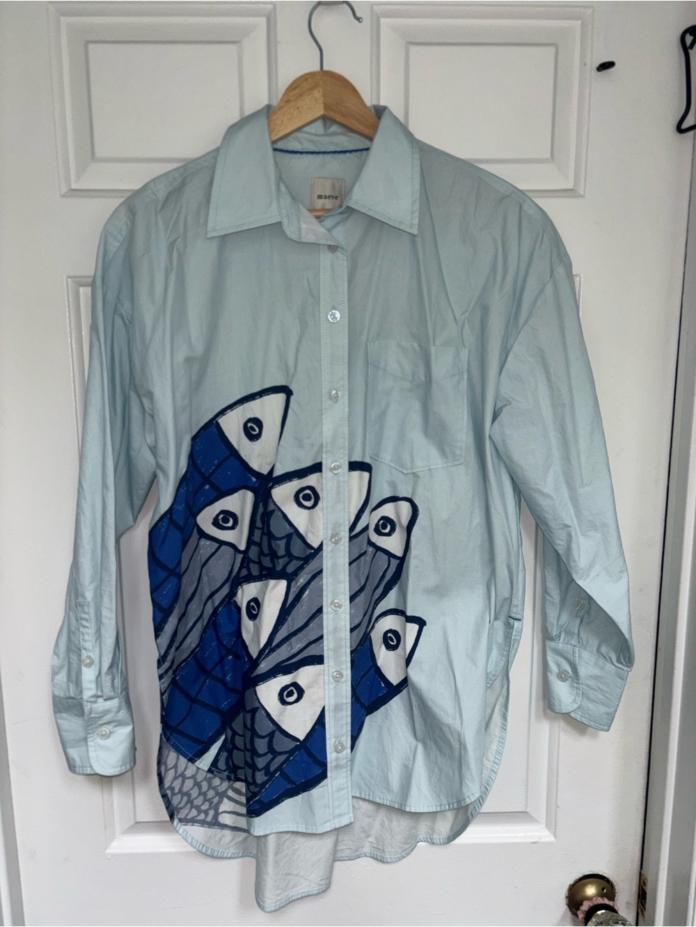 NWT retail $108 size XS #Anthropologie, #Maeve. The Bennet button down shirt. - Picture 4 of 6